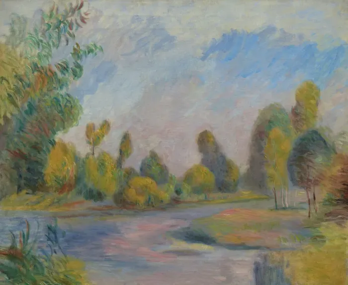 Framed Print : Au bord de la riviere, 1896. Creator: Renoir, Pierre Auguste (1841-1919) Framed Print : Au bord de la riviere, 1896. Creator: Renoir, Pierre Auguste (1841-1919)