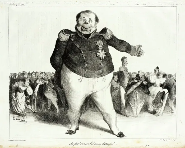 Framed Print : Au Fait! C'est un bal assez distingué!, 1833. Creator: Honore Daumier Framed Print : Au Fait! C'est un bal assez distingué!, 1833. Creator: Honore Daumier