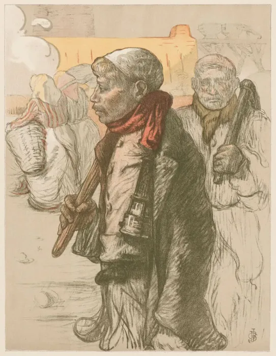 Framed Print : Au Pays Noir (In the Black Country), c. 1898. Creator: Besson Framed Print : Au Pays Noir (In the Black Country), c. 1898. Creator: Besson