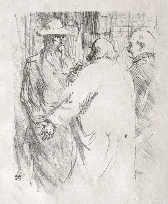 Framed Print : Au pied du Sinai: Clemenceau a Busk, 1898. Creator: Henri de Toulouse-Lautrec (French Framed Print : Au pied du Sinai: Clemenceau a Busk, 1898. Creator: Henri de Toulouse-Lautrec (French