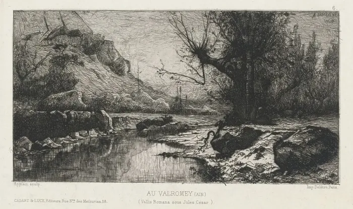 Framed Print : Au Valromey, 1868. Creator: Adolphe Appian Framed Print : Au Valromey, 1868. Creator: Adolphe Appian