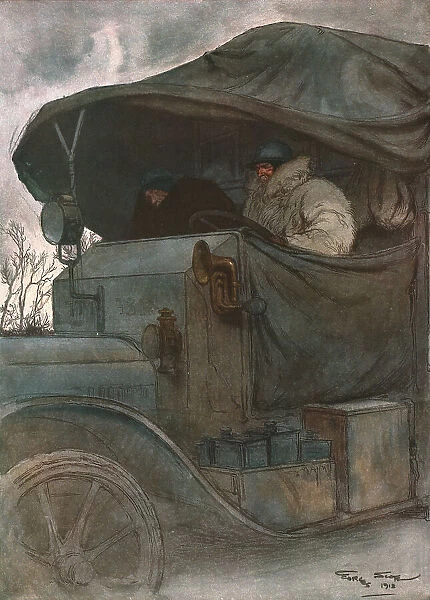 Au Volant, 1918. Creator: Georges Bertin Scott