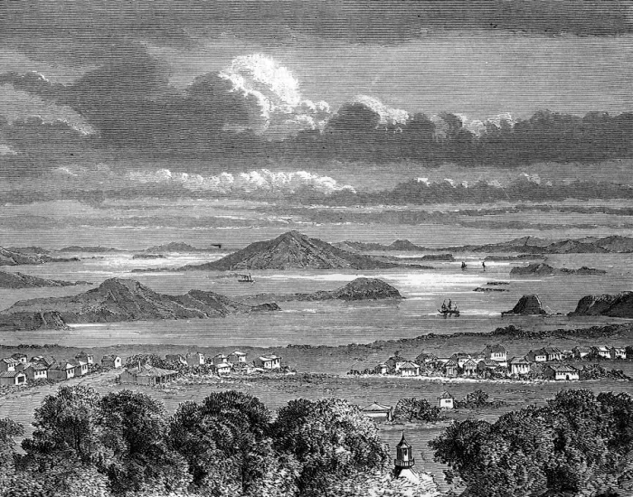 Framed Print : Auckland harbour, Aukland, North Island, New Zealand, 1886. Artist: Lancelot Framed Print : Auckland harbour, Aukland, North Island, New Zealand, 1886. Artist: Lancelot