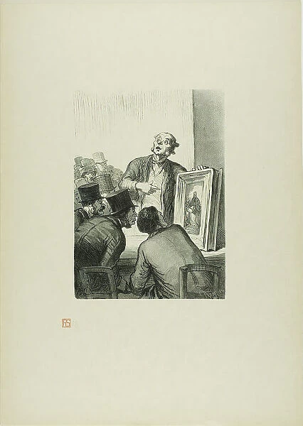 The Auction House: The Expert, 1863, printed 1920. Creator: Charles Maurand