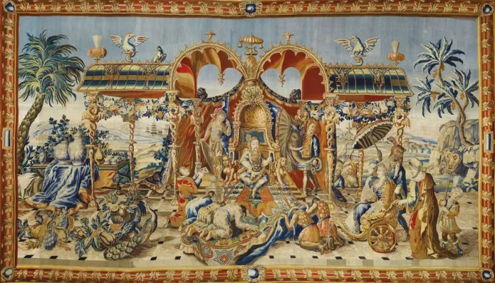 Framed Print : The Audience of the Chinese Emperor, ca 1715. Artist: Barraband, Jean II (active Early 18th cen. ) Framed Print : The Audience of the Chinese Emperor, ca 1715. Artist: Barraband, Jean II (active Early 18th cen. )