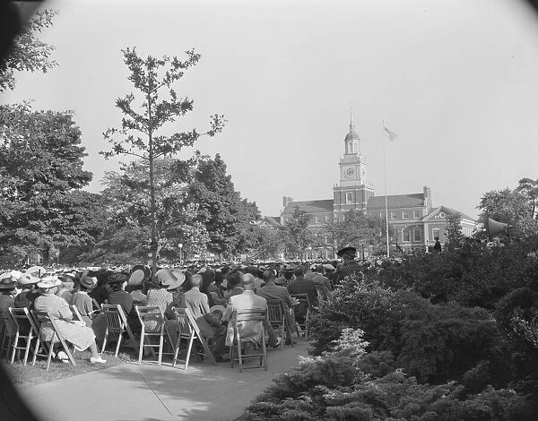 Audience at commencement exercises at Howard University, Washington, D. C, 1942. Creator: Gordon Parks