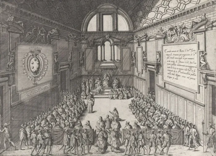Framed Print : Audience given by Pope Pius V to Cosimo I, Duke of Tuscany, 1575-99 Framed Print : Audience given by Pope Pius V to Cosimo I, Duke of Tuscany, 1575-99