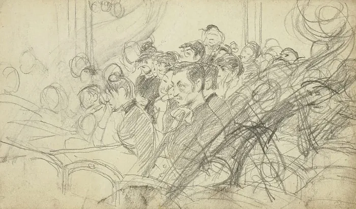 Framed Print : Audience at a Parisian Theatre I, c.1885. Creator: Giovanni Boldini Framed Print : Audience at a Parisian Theatre I, c.1885. Creator: Giovanni Boldini