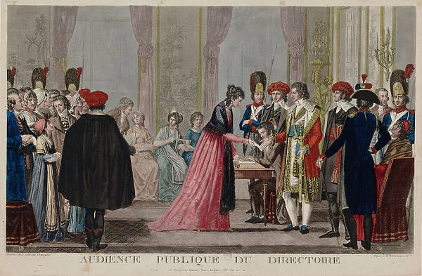 Audience publique du Directoire, ca 1797. Creator: Chataignier, Alexis (1772-1817)