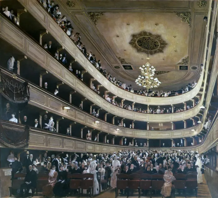 Framed Print : Auditorium in the Old Burgtheater, Vienna, 1888. Artist: Gustav Klimt Framed Print : Auditorium in the Old Burgtheater, Vienna, 1888. Artist: Gustav Klimt
