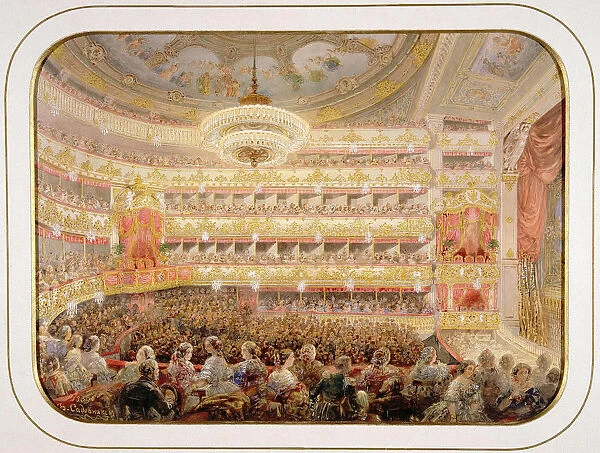 The Auditorium of the Saint Petersburg Imperial Bolshoi Kamenny Theatre