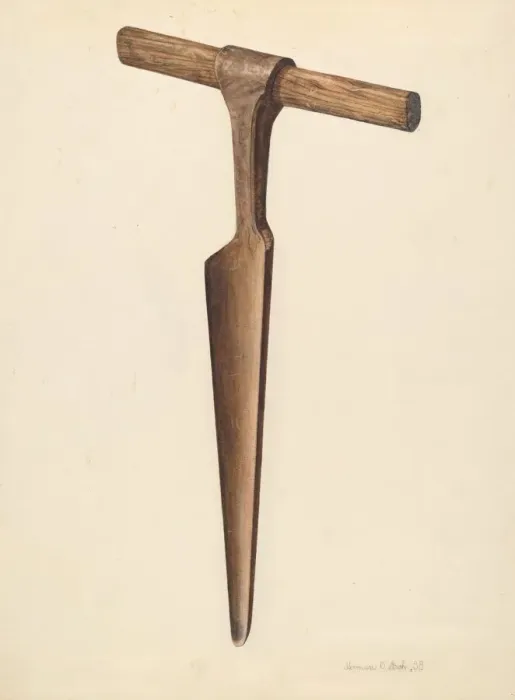 Framed Print : Auger, 1938. Creator: Herman O. Stroh Framed Print : Auger, 1938. Creator: Herman O. Stroh
