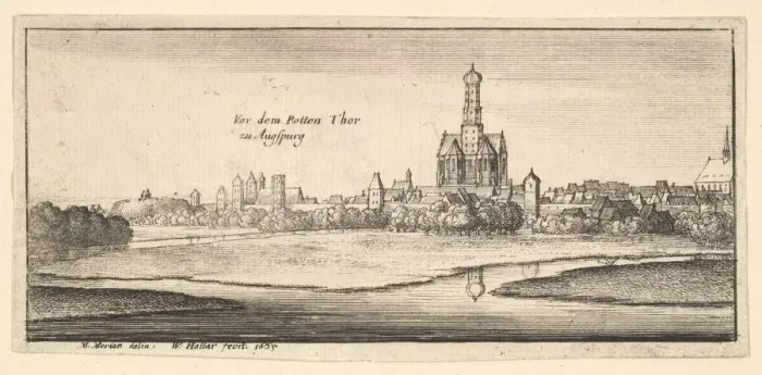 Framed Print : Augsburg, 1665. Creator: Wenceslaus Hollar Framed Print : Augsburg, 1665. Creator: Wenceslaus Hollar