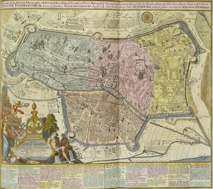 Framed Print : Augsburg, 1742. Creator: Seutter, Matthaeus (1678-1757) Framed Print : Augsburg, 1742. Creator: Seutter, Matthaeus (1678-1757)