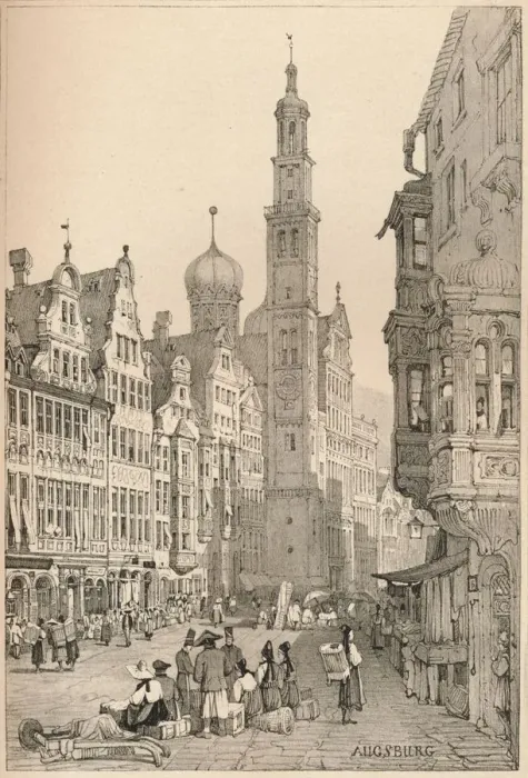 Framed Print : Augsburg, c1820 (1915). Artist: Samuel Prout Framed Print : Augsburg, c1820 (1915). Artist: Samuel Prout