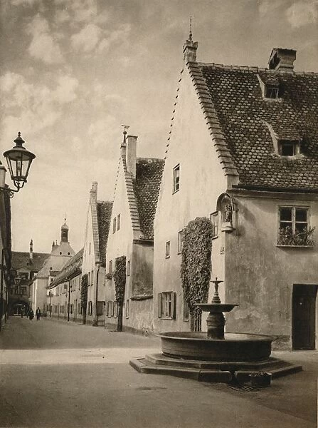 Augsburg. The Fuggerei, the first settlement houses in Germany, founded by Fugger in 1519, 1931. Artist: Kurt Hielscher