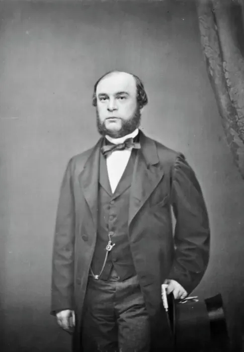 Framed Print : August Belmont Senior, between 1855 and 1865. Creator: Unknown Framed Print : August Belmont Senior, between 1855 and 1865. Creator: Unknown