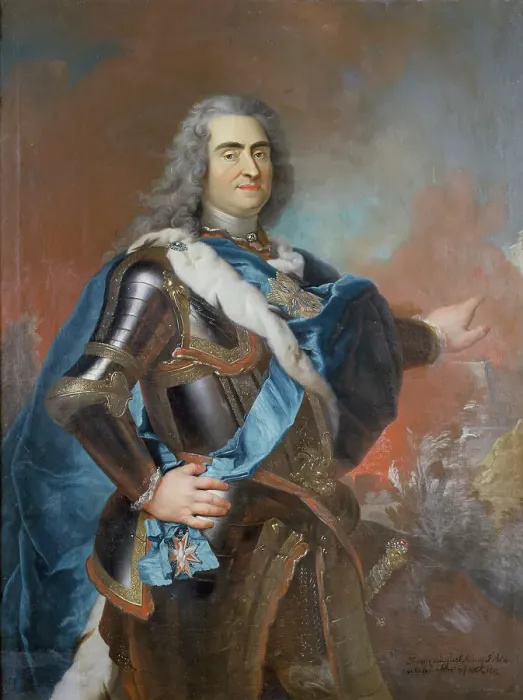 Framed Print : August II the Strong, 1670-1733, elector of Saxony, king of Poland, late 17th-mid 18th century. Creator: Louis de Silvestre Framed Print : August II the Strong, 1670-1733, elector of Saxony, king of Poland, late 17th-mid 18th century. Creator: Louis de Silvestre