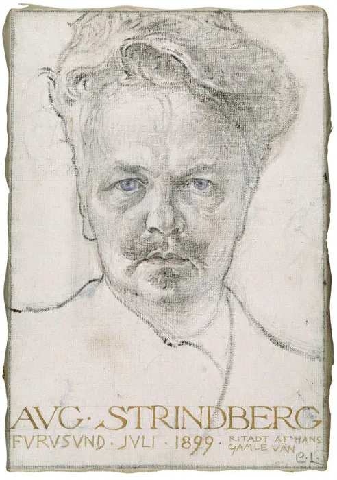Framed Print : August Strindberg, 1899. Artist: Larsson, Carl (1853-1919) Framed Print : August Strindberg, 1899. Artist: Larsson, Carl (1853-1919)