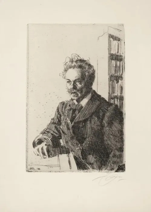 Framed Print : August Strindberg, 1910. Artist: Zorn, Anders Leonard (1860-1920) Framed Print : August Strindberg, 1910. Artist: Zorn, Anders Leonard (1860-1920)