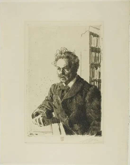 Framed Print : August Strindberg, 1910. Creator: Anders Leonard Zorn Framed Print : August Strindberg, 1910. Creator: Anders Leonard Zorn