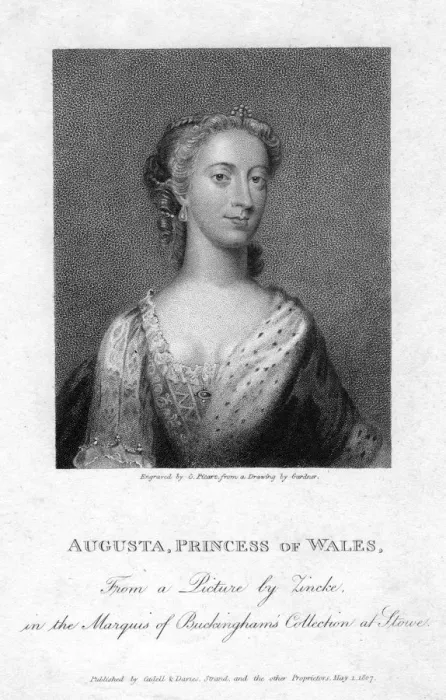 Framed Print : Augusta, Princess of Wales, (1807). Artist: Zincke Framed Print : Augusta, Princess of Wales, (1807). Artist: Zincke