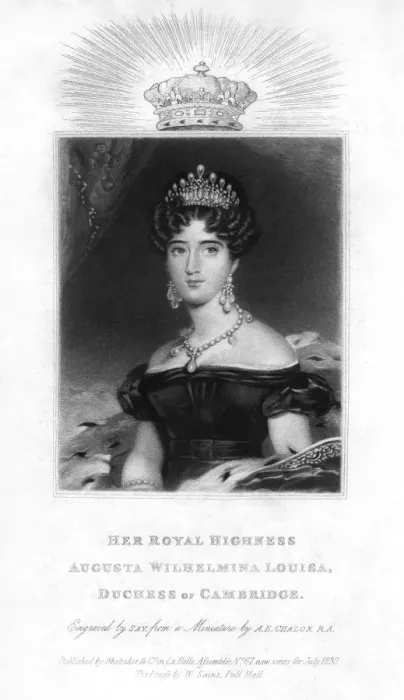Framed Print : Augusta Wilhelmina Louise, Duchess of Cambridge, 1830. Artist: Say Framed Print : Augusta Wilhelmina Louise, Duchess of Cambridge, 1830. Artist: Say