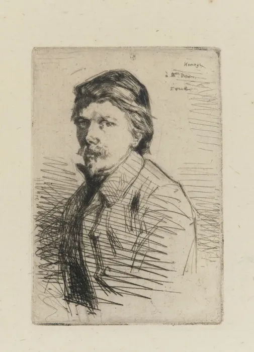 Framed Print : Auguste Delatre, 1858. Creator: James Abbott McNeill Whistler Framed Print : Auguste Delatre, 1858. Creator: James Abbott McNeill Whistler