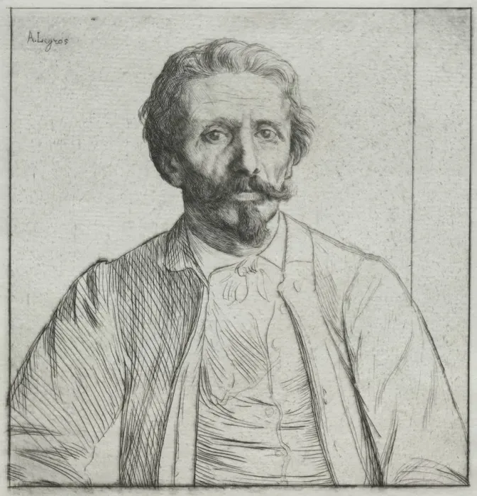 Framed Print : Auguste Delatre, c. 1877. Creator: Alphonse Legros (French, 1837-1911) Framed Print : Auguste Delatre, c. 1877. Creator: Alphonse Legros (French, 1837-1911)