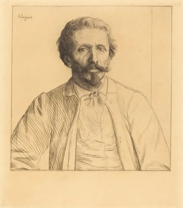 Framed Print : Auguste Delatre. Creator: Alphonse Legros Framed Print : Auguste Delatre. Creator: Alphonse Legros