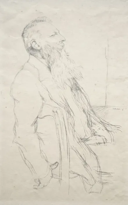 Framed Print : Auguste Rodin, 1897. Creator: William Rothenstein (British, 1872-1945) Framed Print : Auguste Rodin, 1897. Creator: William Rothenstein (British, 1872-1945)