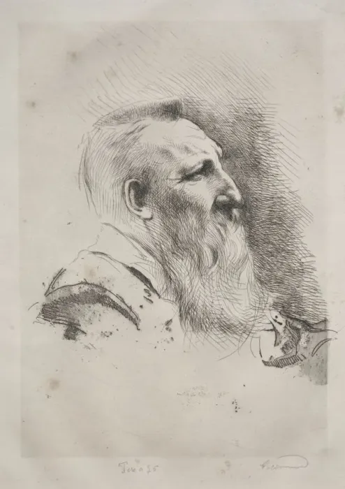 Framed Print : Auguste Rodin, 1900. Creator: Albert Besnard (French, 1849-1934) Framed Print : Auguste Rodin, 1900. Creator: Albert Besnard (French, 1849-1934)