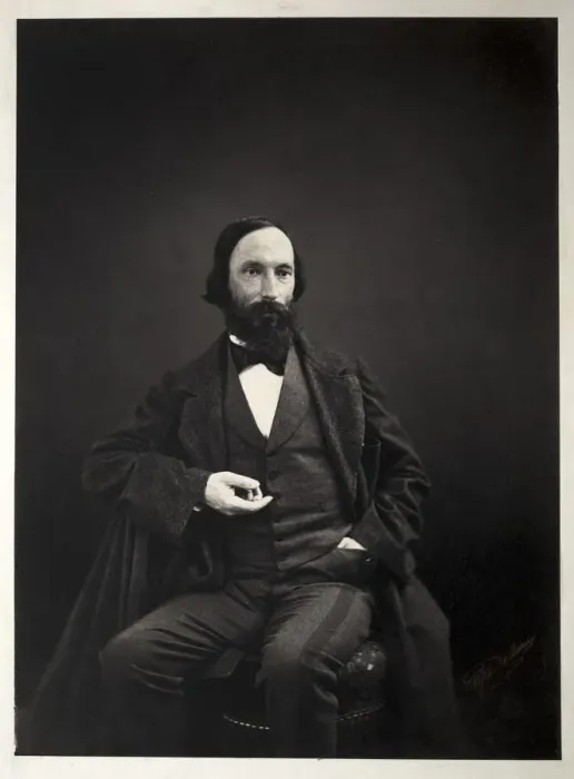 Framed Print : Auguste Vacquerie, c. 1860. Creator: Pierre Jean Delbarre (French, 1826-) Framed Print : Auguste Vacquerie, c. 1860. Creator: Pierre Jean Delbarre (French, 1826-)