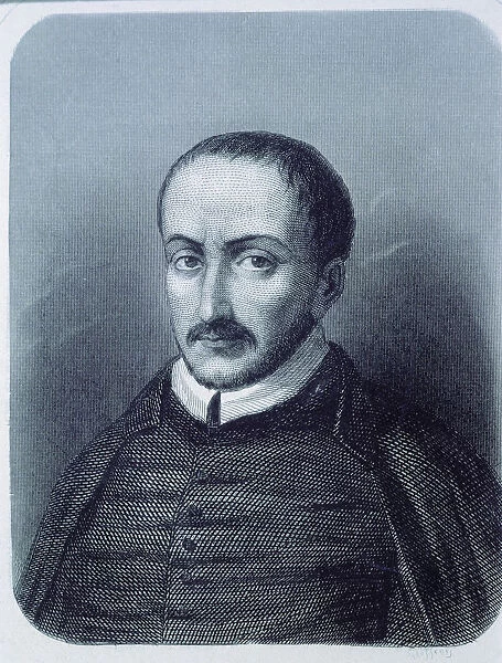 Augustin Moreto (1618-1669), Spanish writer and an Italian priest, 1870 engraving
