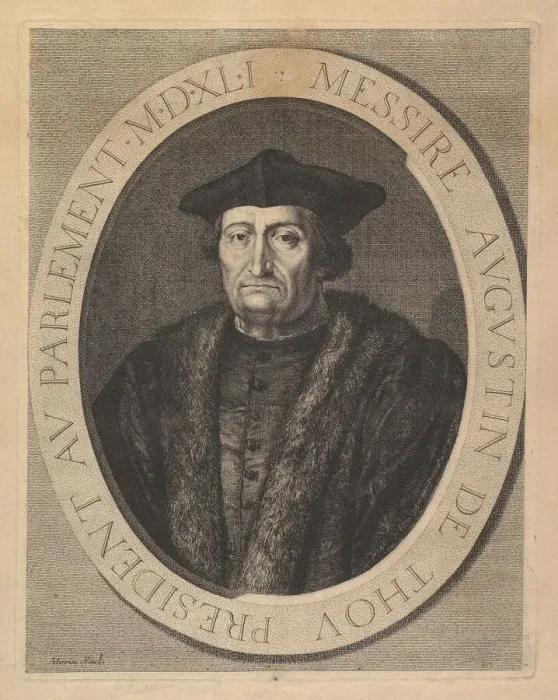 Framed Print : Augustin de Thou, president au Parlement. Creator: Jean Morin Framed Print : Augustin de Thou, president au Parlement. Creator: Jean Morin