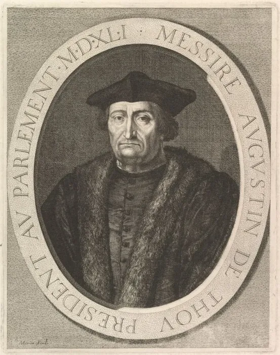 Framed Print : Augustin de Thou, president au Parlement. Creator: Jean Morin Framed Print : Augustin de Thou, president au Parlement. Creator: Jean Morin