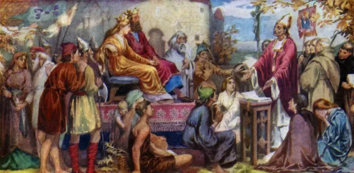Framed Print : Augustine Preaching to Ethelbert and Bertha, 1925 Framed Print : Augustine Preaching to Ethelbert and Bertha, 1925