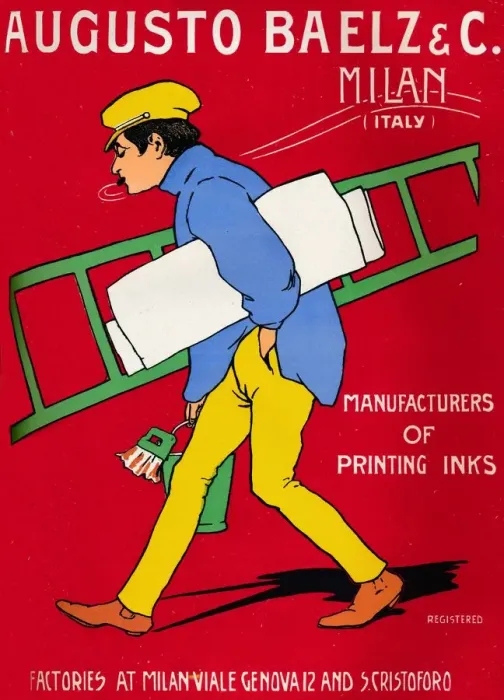 Framed Print : Augusto Baelz & C. advert, 1907 Framed Print : Augusto Baelz & C. advert, 1907