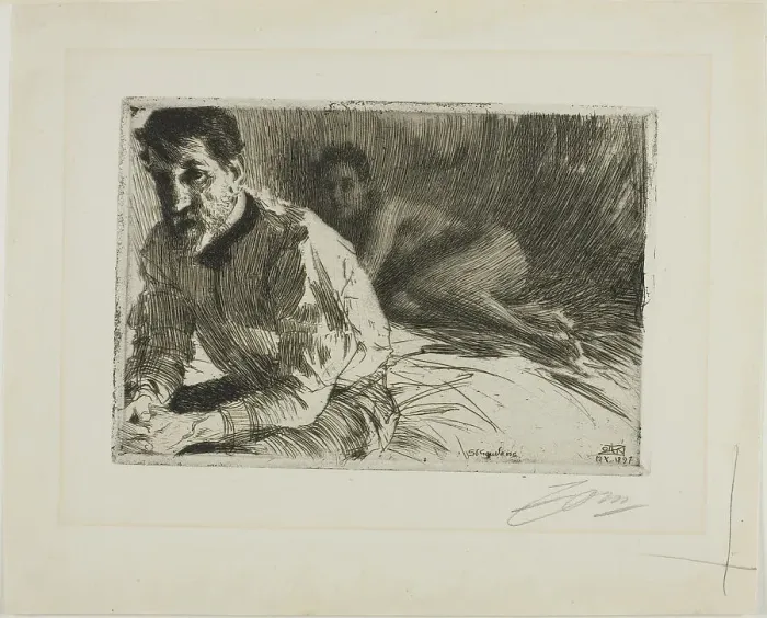 Framed Print : Augustus Saint-Gaudens II (Saint-Gaudens and His Model), 1897. Creator: Anders Leonard Zorn Framed Print : Augustus Saint-Gaudens II (Saint-Gaudens and His Model), 1897. Creator: Anders Leonard Zorn