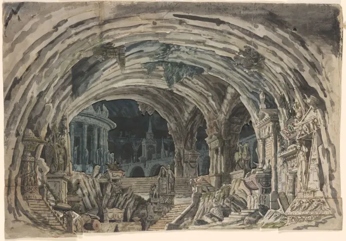 Framed Print : Aula Sepulcrale, 1830s