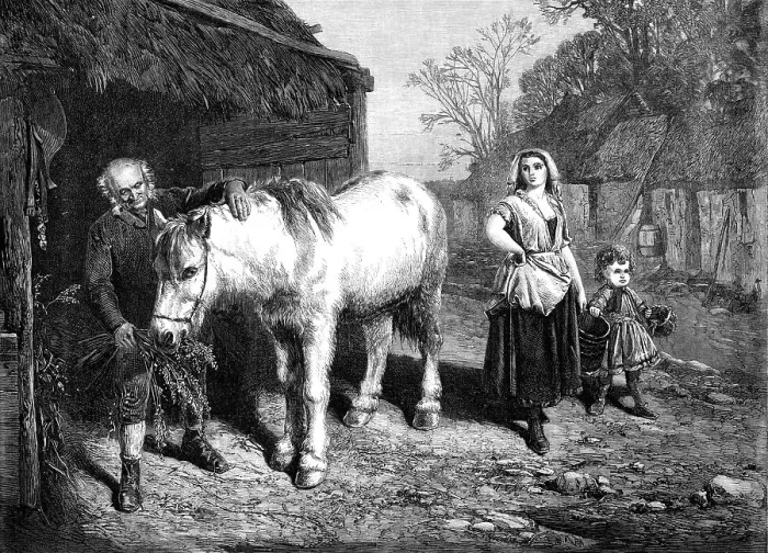 Framed Print : Auld Mare Maggie, by J. Faed, 1870. Creator: Robert Loudan Framed Print : Auld Mare Maggie, by J. Faed, 1870. Creator: Robert Loudan