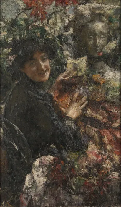 Framed Print : Aurelia, c. 1906. Artist: Mancini, Antonio (1852-1930)