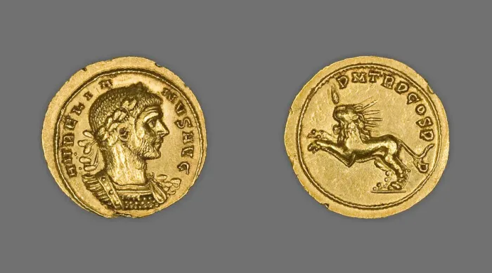 Framed Print : Aureus (Coin) Portraying Emperor Aurelian, 272, issued by Aurelian Framed Print : Aureus (Coin) Portraying Emperor Aurelian, 272, issued by Aurelian