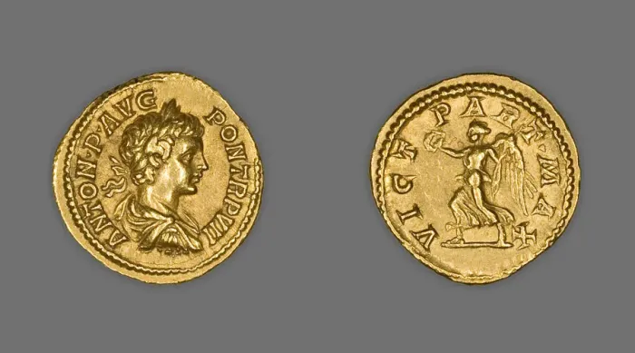 Framed Print : Aureus (Coin) Portraying Emperor Caracalla, 204 (January-April) Framed Print : Aureus (Coin) Portraying Emperor Caracalla, 204 (January-April)