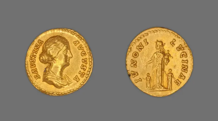 Framed Print : Aureus (Coin) Portraying Empress Faustina the Younger, 161-175, issued by Marcus Aurelius Framed Print : Aureus (Coin) Portraying Empress Faustina the Younger, 161-175, issued by Marcus Aurelius