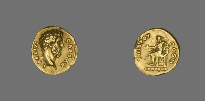 Framed Print : Aureus (Coin) Portraying Lucius Aelius Caesar, 138. Creator: Unknown Framed Print : Aureus (Coin) Portraying Lucius Aelius Caesar, 138. Creator: Unknown