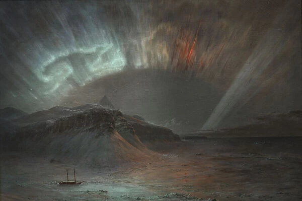 Aurora Borealis, 1865. Creator: Frederic Edwin Church