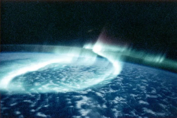 Framed Print : Aurora Borealis (Northern Lights) viewed from space Framed Print : Aurora Borealis (Northern Lights) viewed from space