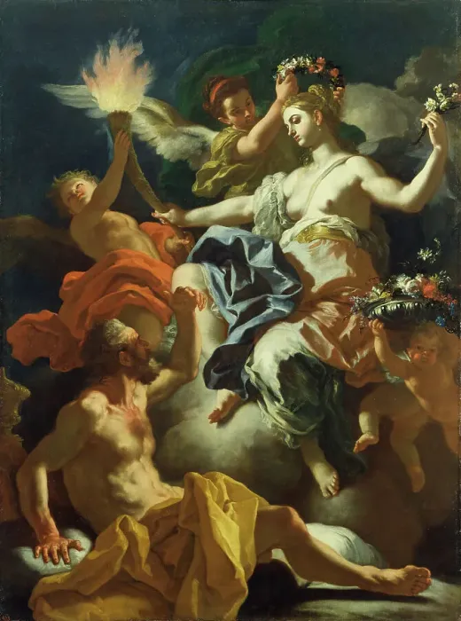 Framed Print : Aurora Taking Leave of Tithonus, 1704. Creator: Francesco Solimena Framed Print : Aurora Taking Leave of Tithonus, 1704. Creator: Francesco Solimena