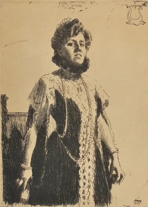 Framed Print : Aurore Oxenstierna-Klintberg, 1909. Creator: Anders Leonard Zorn Framed Print : Aurore Oxenstierna-Klintberg, 1909. Creator: Anders Leonard Zorn